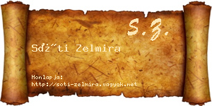 Sóti Zelmira névjegykártya